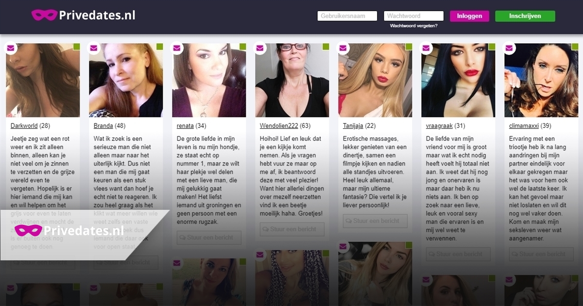 privédates is een erotische chat die gebruikt maakt van chatpals gericht op affaires en overspel