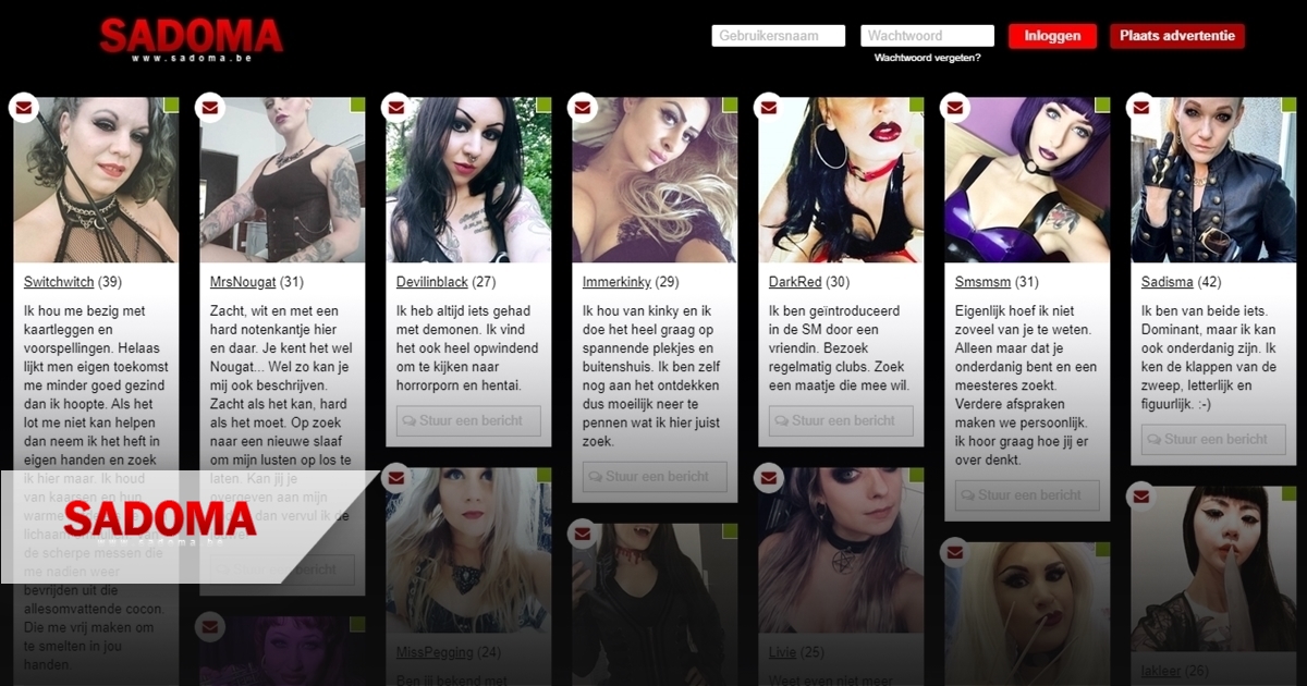 sadoma is een erotische chatdienst met profielen van ladyboys en tgirls